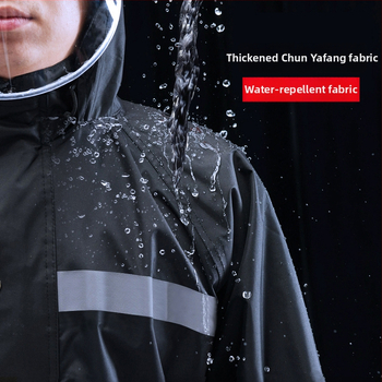 Yanli reflexný dážďový plášť pre elektrické vozidlá a motocykle, hrubý a predĺžený, úplné pokrytie tela, tkanina Pongee s PVC vodotesnou vrstvou