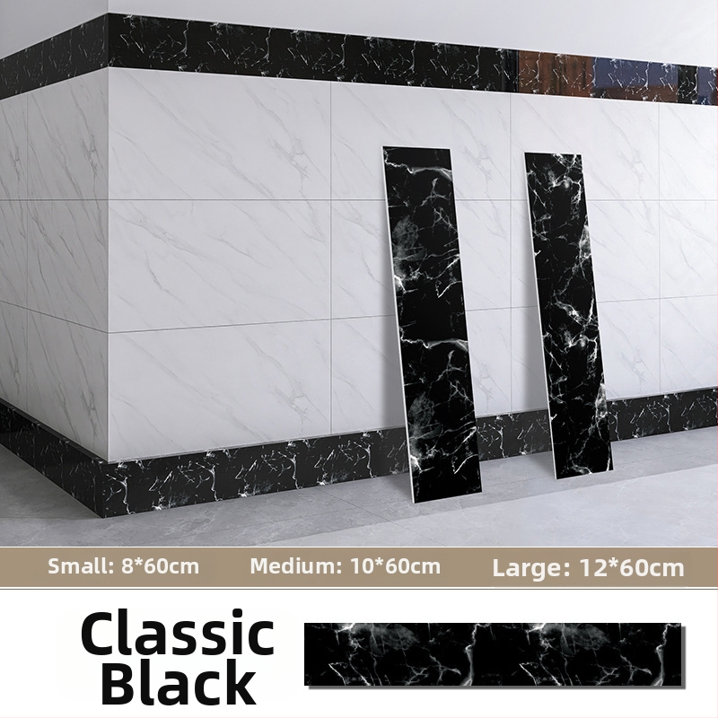 Samolepiaca nálepka na stenu – samolepiaca líšta pod stenu, PET materiál, moderný minimalistický štýl, vhodné do obývačky, spálne, pracovne, kuchyne a kúpeľne.