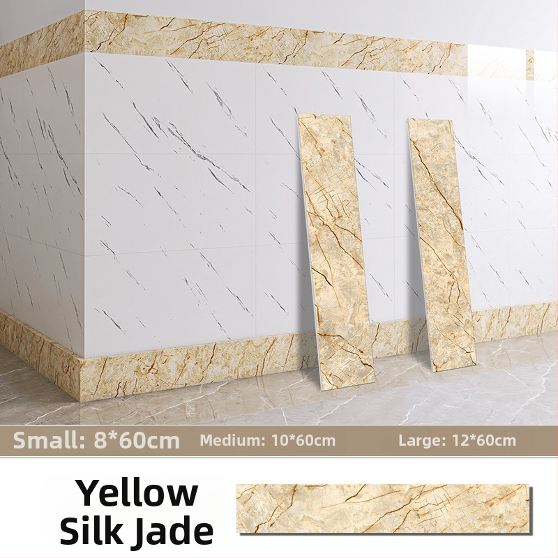 Samolepiaca nálepka na stenu – samolepiaca líšta pod stenu, PET materiál, moderný minimalistický štýl, vhodné do obývačky, spálne, pracovne, kuchyne a kúpeľne.