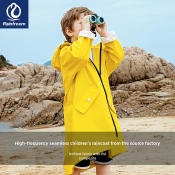 Detské pončo do školy, karikatúrny štýl, pletená látka, vodotesná PU vrstva, prispôsobiteľné logo