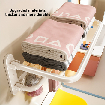 Stojan na uteráky do kúpeľne, hliník, povrchová úprava striekaným plastom, moderný minimalizmus; dostupné zostavy od 2-6 dielov