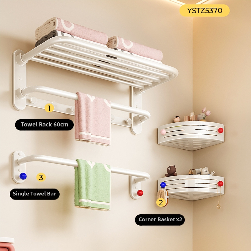 Stojan na uteráky do kúpeľne, hliník, povrchová úprava striekaným plastom, moderný minimalizmus; dostupné zostavy od 2-6 dielov