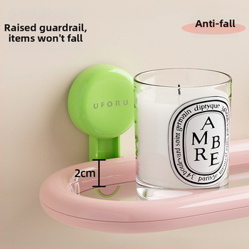 Plastový nástenný kúpeľňový regál, 2 poschodia, nosnosť do 5 kg