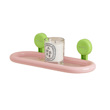 Plastový nástenný kúpeľňový regál, 2 poschodia, nosnosť do 5 kg