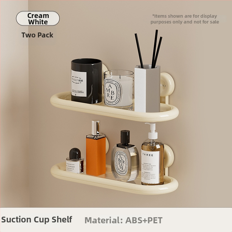 Plastový nástenný kúpeľňový regál, 2 poschodia, nosnosť do 5 kg