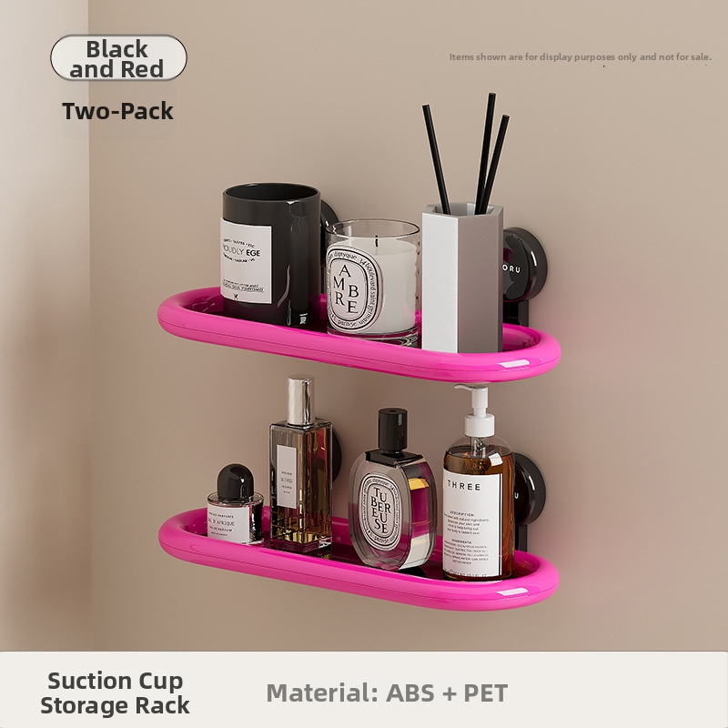 Plastový nástenný kúpeľňový regál, 2 poschodia, nosnosť do 5 kg