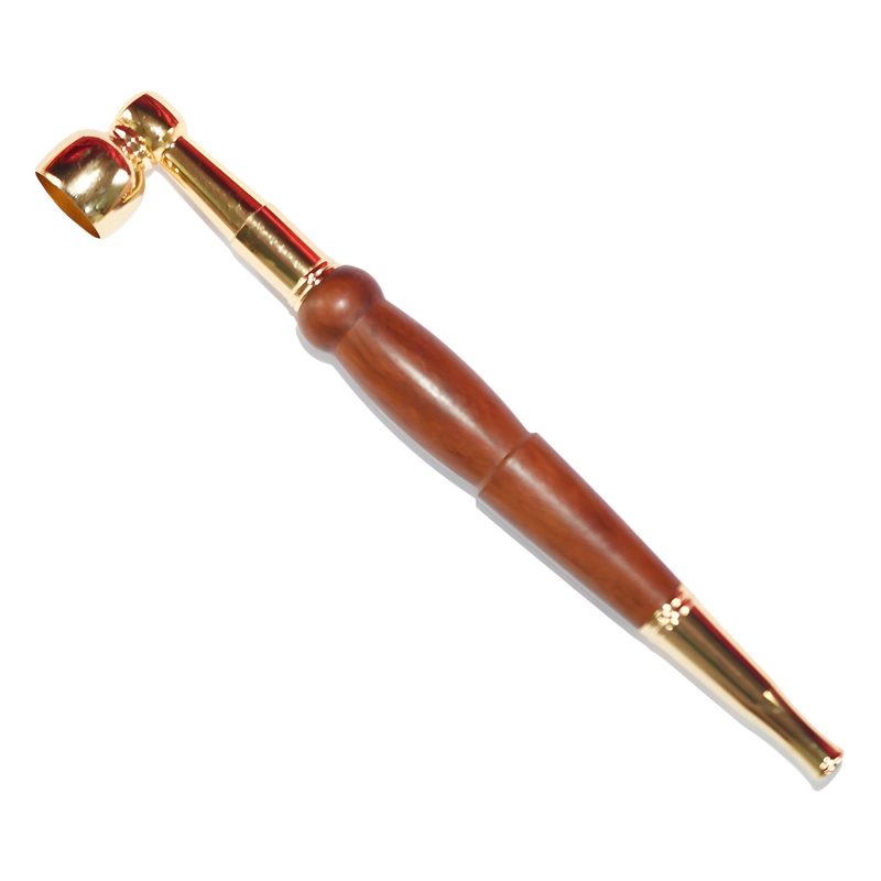 Pipa z ružového dreva so tromi funkciami, mosadzová miska, filter a prenosná taštička na suchý tabak