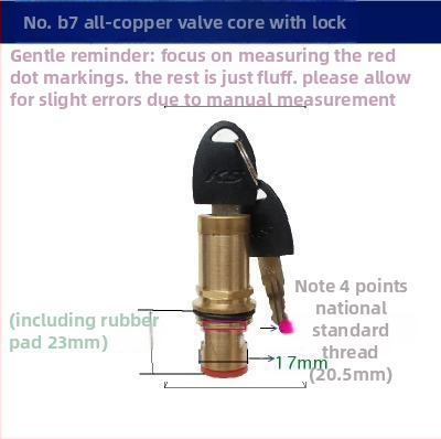 Blue Dragon jadro ventilu kuchynského kohútika so zámkom na horúcu a studenú vodu a kľúčovou rúčkou, model 432665423113233, materiál 1