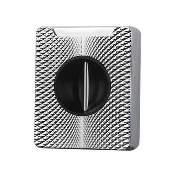 Zastrihávač cigár, kovové V‑tvarné pružinové čepele, prenosný, ručne vyrobený, značka HONEST