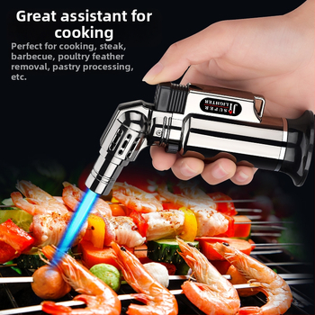 Kovový zapalovač na bután s dlhým ramenom – vetru odolný, viacúčelový pre kadidlo, cigarety a moxibustiu (Model LF550)