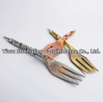 Kovový set vidličiek pre dýmku Sheng Ling – pôvod Zhejiang, balenie 100 kusov, bez loga