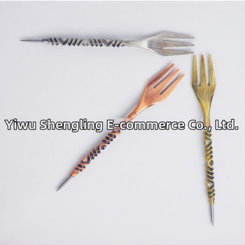 Kovový set vidličiek pre dýmku Sheng Ling – pôvod Zhejiang, balenie 100 kusov, bez loga