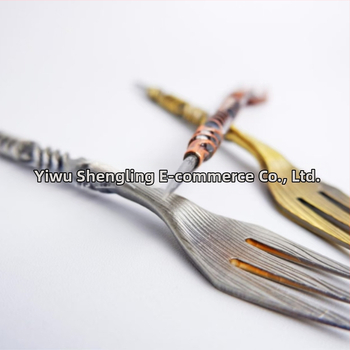 Kovový set vidličiek pre dýmku Sheng Ling – pôvod Zhejiang, balenie 100 kusov, bez loga