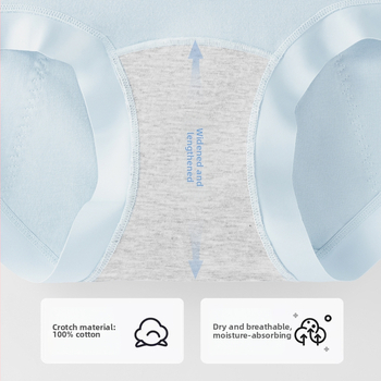 Dámske nohavičky na obdobie z 100% bavlny, vysoký pás, priedušné, jednofarebný model