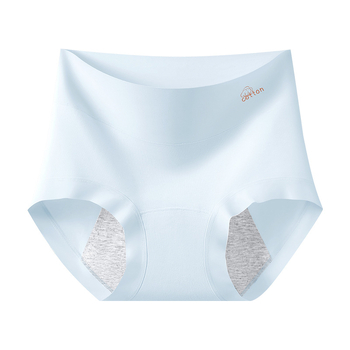 Dámske nohavičky na obdobie z 100% bavlny, vysoký pás, priedušné, jednofarebný model