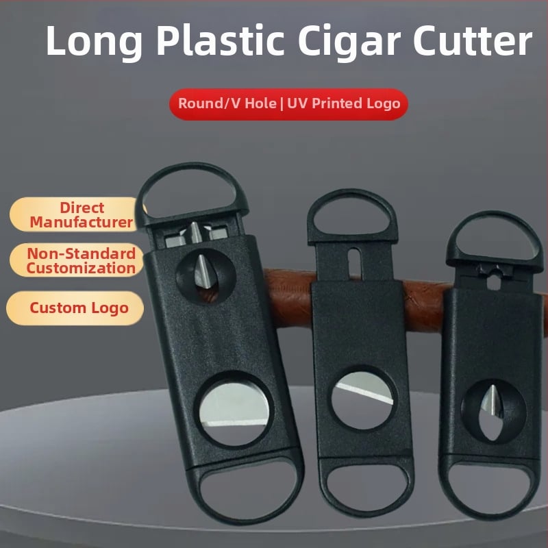 Cigárový rezací nôž s tvarom V, plastový, dvojité využitie, dierovač
