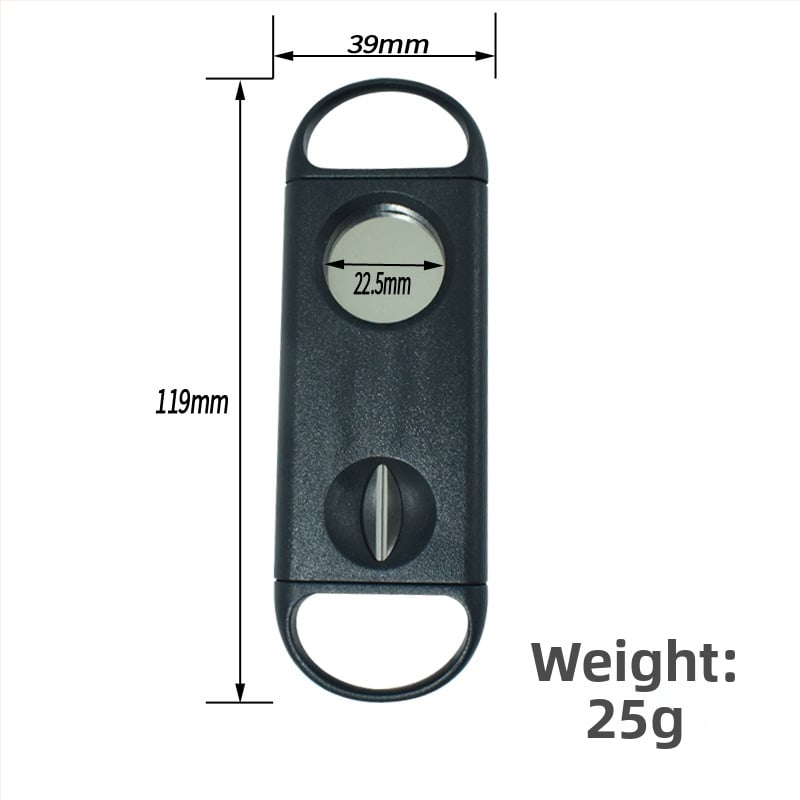Cigárový rezací nôž s tvarom V, plastový, dvojité využitie, dierovač