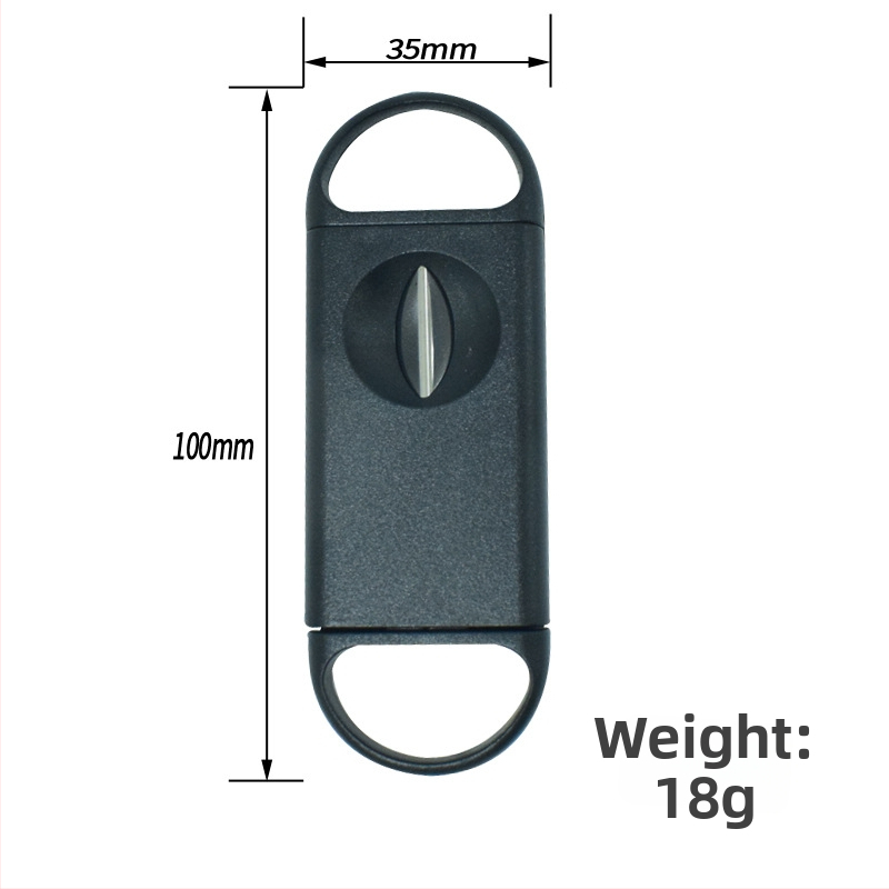 Cigárový rezací nôž s tvarom V, plastový, dvojité využitie, dierovač