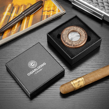 Cigarloong zastrihávač na cigare – nerezová oceľ, prenosný, veľký priemer, dizajn plochého otvoru