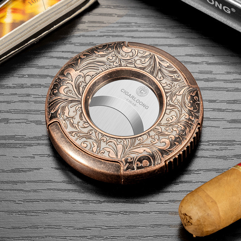 Cigarloong zastrihávač na cigare – nerezová oceľ, prenosný, veľký priemer, dizajn plochého otvoru