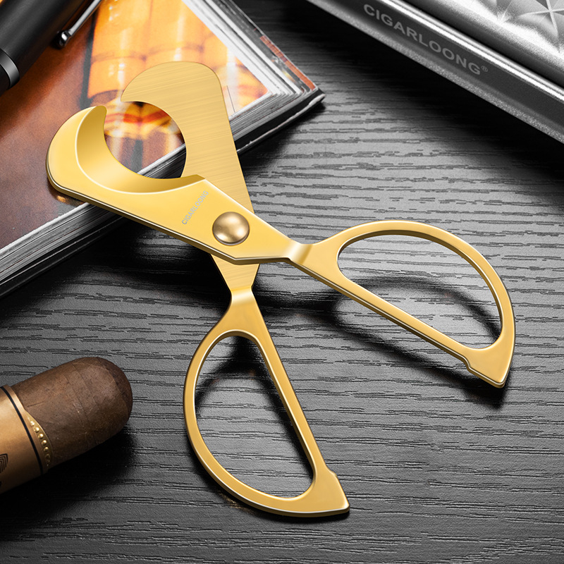 Nožnice na cigare Cigarloong, nehrdzavejúca oceľ, lesklý brúsený povrch, model CE-25D1