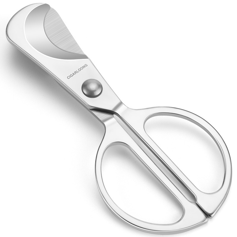 Nožnice na cigare Cigarloong, nehrdzavejúca oceľ, lesklý brúsený povrch, model CE-25D1