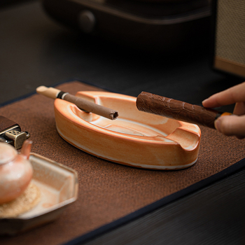 Porcelánový popolník na cigary – Kangli Ceramics, Pôvod Dehua, Čínske štýl, Potlač loga