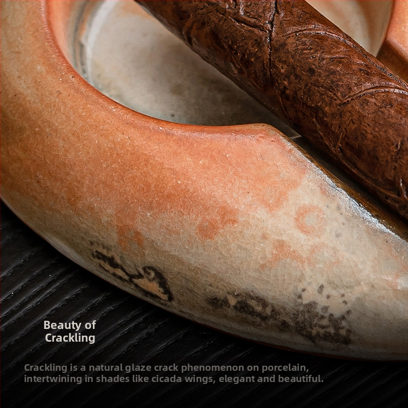 Porcelaninė cigarių peleninė – Kangli Ceramics, Dehua kilmė, Kinų stilius, Logotipo spausdinimas