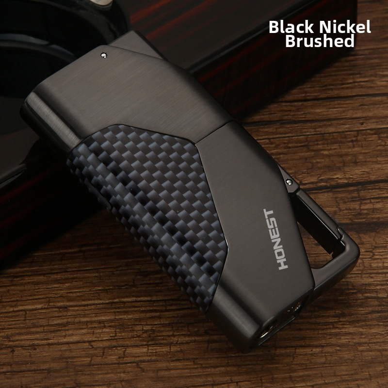 Vetruodolný kovový zapalovač s kľúčenkou, butánové palivo, tlač loga k dispozícii