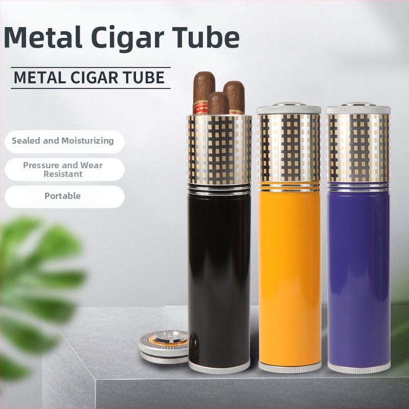 Prenosný tubus na cigáru z hliníkovej zliatiny, jednoduchý dizajn, jemný luxus, bez možnosti personalizácie