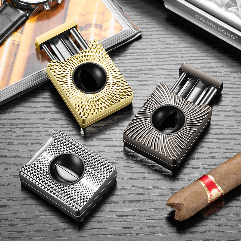 Strihac na cigary – CIGARLOONG, nerezová oceľ, V tvare, Prenosný, CE-25FZ1