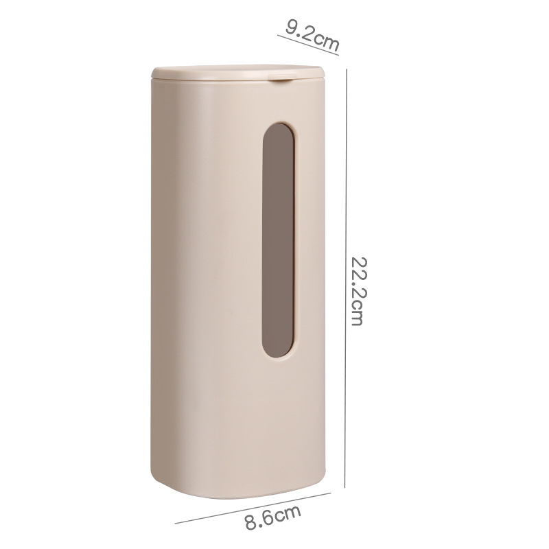 Safabaid ABS Nástenný Držiak Pohárov s Vekom Pre Jednorazové Poháre, Vakuové Upevnenie, 1 Vrstva, Kuchynské Uloženie