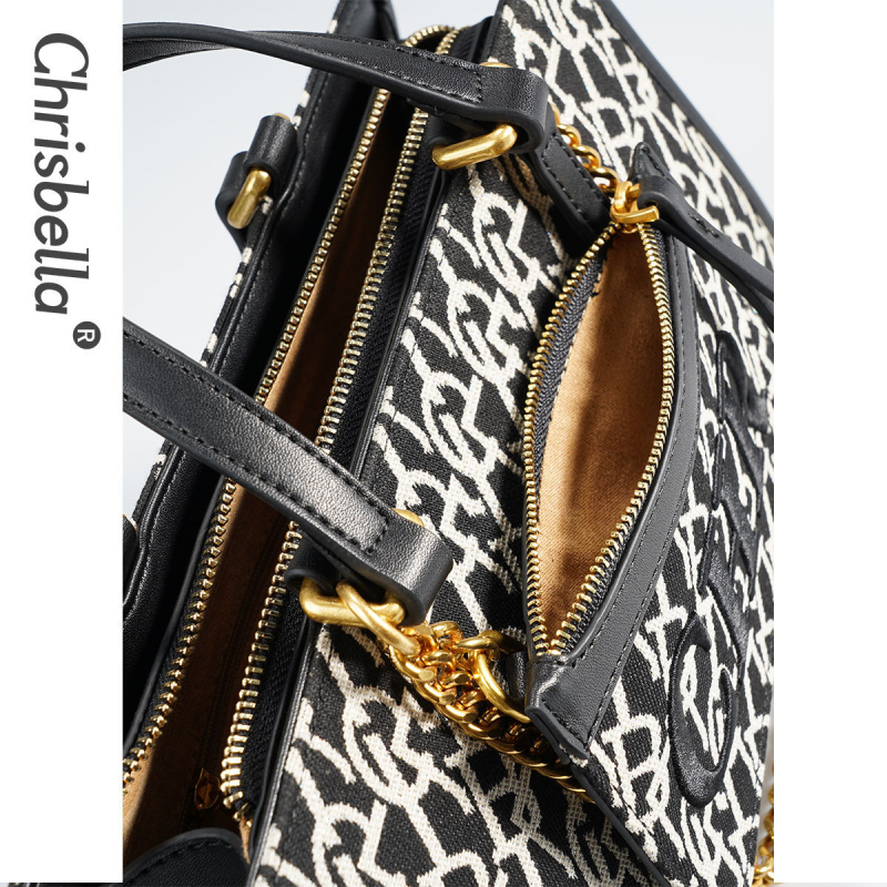 Geantă de umăr din PU cu broderie Jacquard, formă pătrată, street fashion, pentru călătorii de plăcere, Primăvara 2025