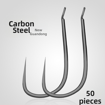 Háčik z vysokouhlíkovej ocele, s dlhým ramenom, bez ostňov, na sladkovodný rybolov