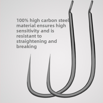 Háčik z vysokouhlíkovej ocele, s dlhým ramenom, bez ostňov, na sladkovodný rybolov
