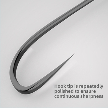 Háčik z vysokouhlíkovej ocele, s dlhým ramenom, bez ostňov, na sladkovodný rybolov