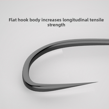 Háčik z vysokouhlíkovej ocele, s dlhým ramenom, bez ostňov, na sladkovodný rybolov