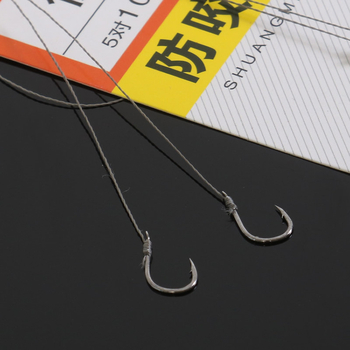 Predvezani ribolovni udice Iponi, dvostruka udica, s bodom, 5 kom