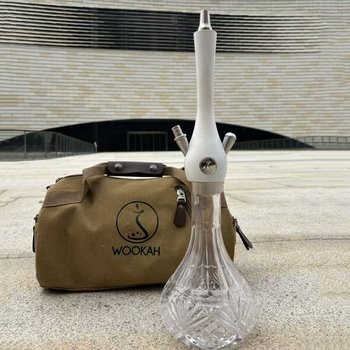 Prémiová vodná fajka sada z nerezovej ocele s drevenou hlavou a cestovným puzdrom