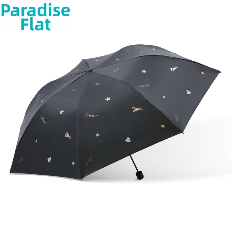 Paradise Umbrella - UV ochrana UPF50+, dvojitá konštrukcia, trojité zloženie ručne otvorenie/zatvorenie, 7 oceľových rebier, hmotnosť 310 g, vhodná na slnko aj dážď