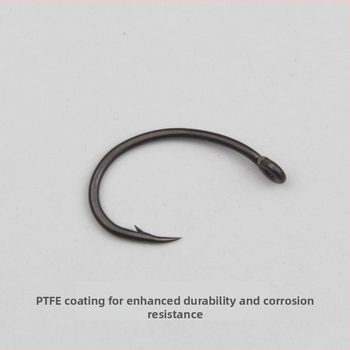 Sada rybárskych háčikov s hrbovým a nakloneným otvorom s prstenom, kovový teflónový trubka; pre sumca a kapra; Materiál: 54122; Značka: Other