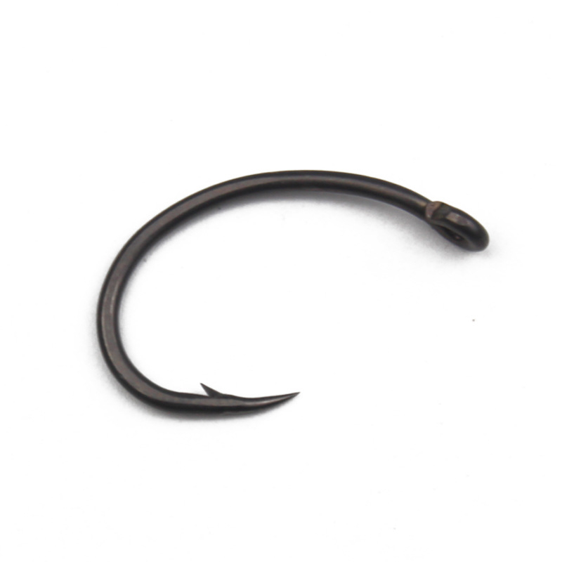 Sada rybárskych háčikov s hrbovým a nakloneným otvorom s prstenom, kovový teflónový trubka; pre sumca a kapra; Materiál: 54122; Značka: Other