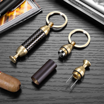 Dvojfunkčný nástroj na cigare – nerezová oceľ, prenosný, s vývrtkou na cigare a držiakom ihly CF-24L1