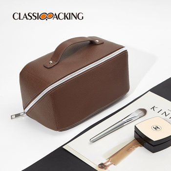 PU kožená viacsektorová taška na kozmetiku na cestovanie – vodeodolná, odolná voči opotrebeniu, veľký objem, podšívka z polyesteru