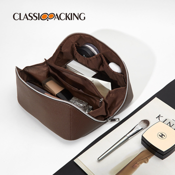 PU kožená viacsektorová taška na kozmetiku na cestovanie – vodeodolná, odolná voči opotrebeniu, veľký objem, podšívka z polyesteru