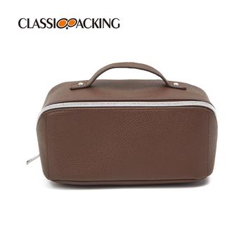 PU kožená viacsektorová taška na kozmetiku na cestovanie – vodeodolná, odolná voči opotrebeniu, veľký objem, podšívka z polyesteru
