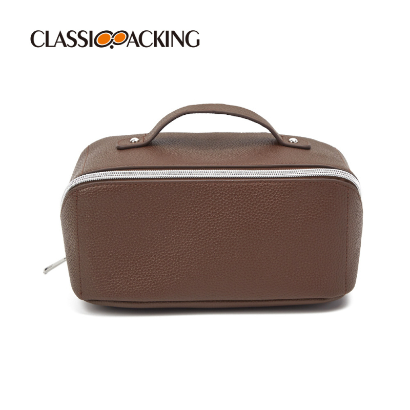 PU kožená viacsektorová taška na kozmetiku na cestovanie – vodeodolná, odolná voči opotrebeniu, veľký objem, podšívka z polyesteru