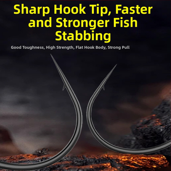 Minghai Predväzba pre Mud Loach Hook Fishing Rig — Ostnatý háčik No. 1.5, riečny lov, 100 kusov