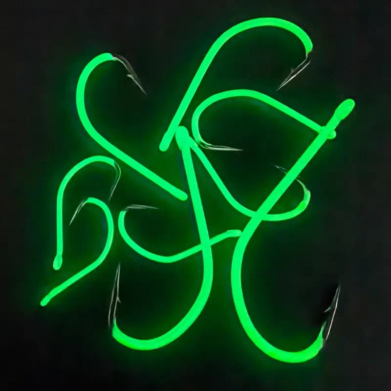 Lidao lumineskujúci tubový háčik na rybolov, pre morské rybárstvo, model Maruse, balenie 500 ks