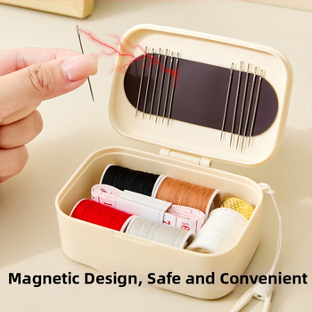 Magnetická škatuľka na ihly a niť – sada na domáce šitie, Suoxiang D2446, 140 kusov, 80 g, moderný štýl